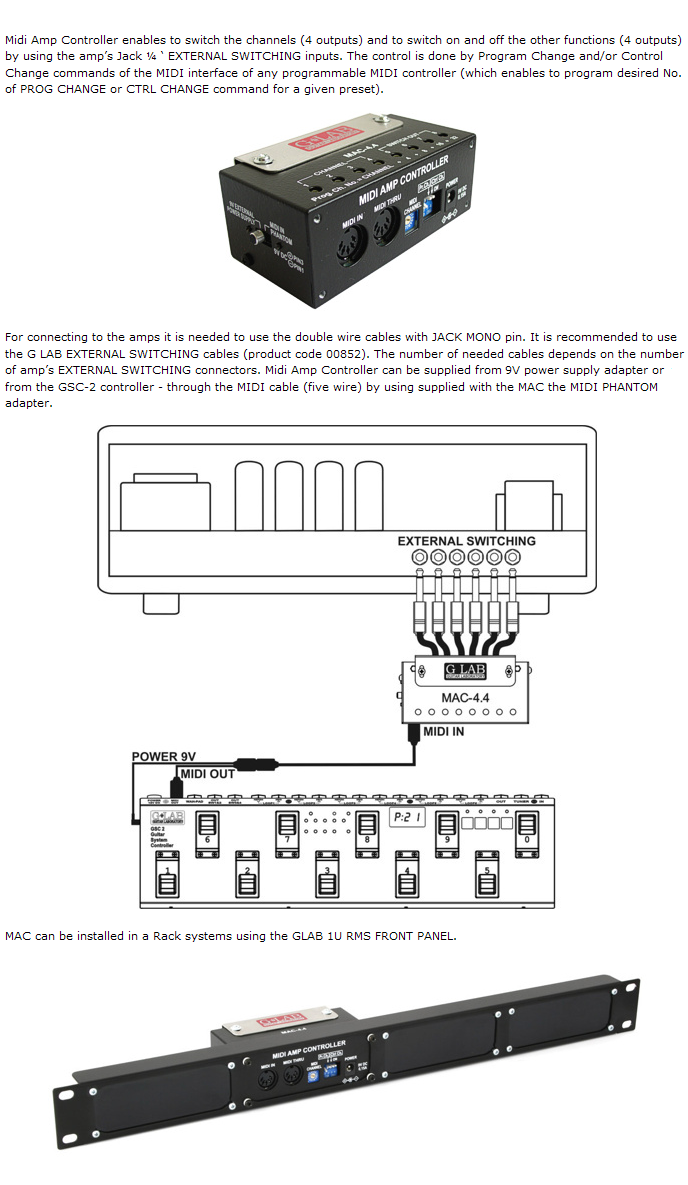 Mesa Boogie MAC 4.4 Midi Amp Controller